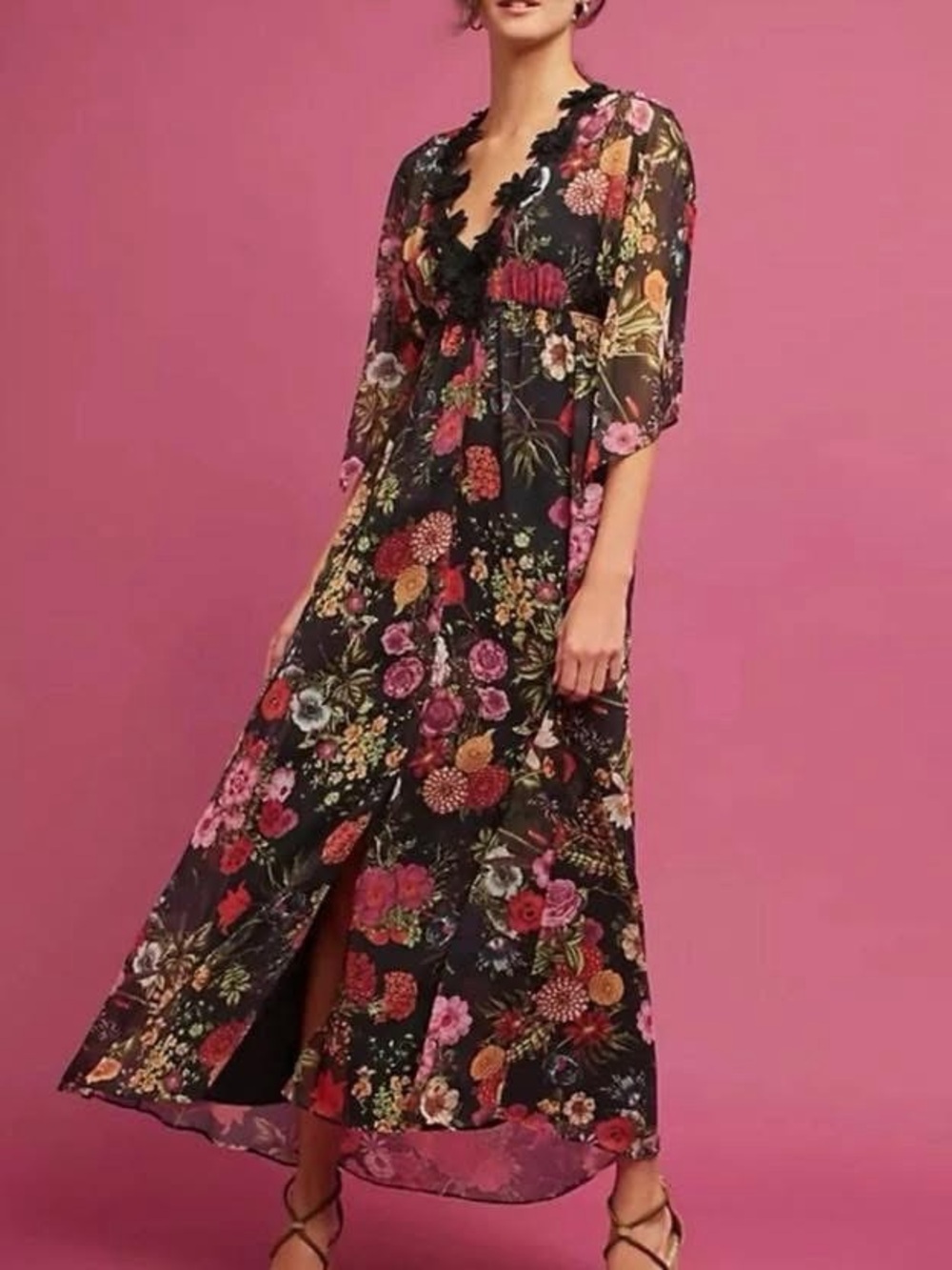 FARM Rio Anthropologie Laina Floral Maxi Dress medium